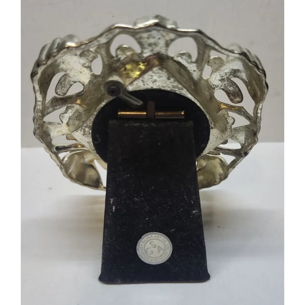 Godinger Silver Art Silver-Plated Oval Ornate Photo Picture Frame 3.5 x 4